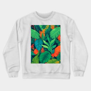 Tropical Leaves Crewneck Sweatshirt